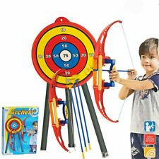 GARDEN ARCHERY SET BOW & ARROWS TARGET WITH BLOW PIPE & DARTS OUTDOOR PARTY GAME