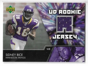 2007 UPPER DECK SIDNEY RICE UD ROOKIE JERSEY EVENT-WORN JERSEY #UDRJ-SR VIKINGS - Bild 1 von 2
