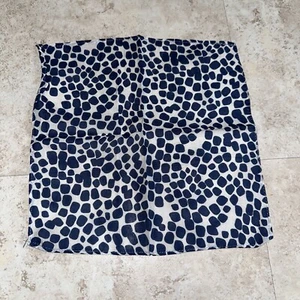 Vintage Blue Dot On White 9.5” Square Handkerchief - Picture 1 of 4