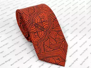 Corbata Warrina Designs 100% Seda Auténtico Diseño Aborigen Arte de Nambooka - Imagen 1 de 5