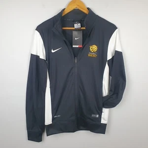 Nike Mens Dri-Fit Size S Football West Front Zipper Jacket Black White NEW $80 - Picture 1 of 10