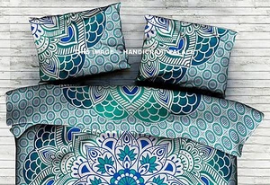 Indien Sofa Bed Cushion Cover Home Decor Bohemian Mandala Cotton Pillow Cover - Picture 1 of 3