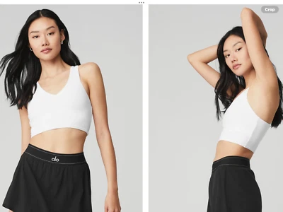 Alo Yoga REAL BRA TANK en Blanco, Nuevo con Etiquetas, Med.orig $78. gran compra Foto 1 de 2