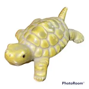 Vintage Mini Figurine Yellow Turtle Collectible Miniature Sea Life Animals - Picture 1 of 4
