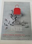 1958 women's red purse handbag by Ingber red shoe red fashion ad