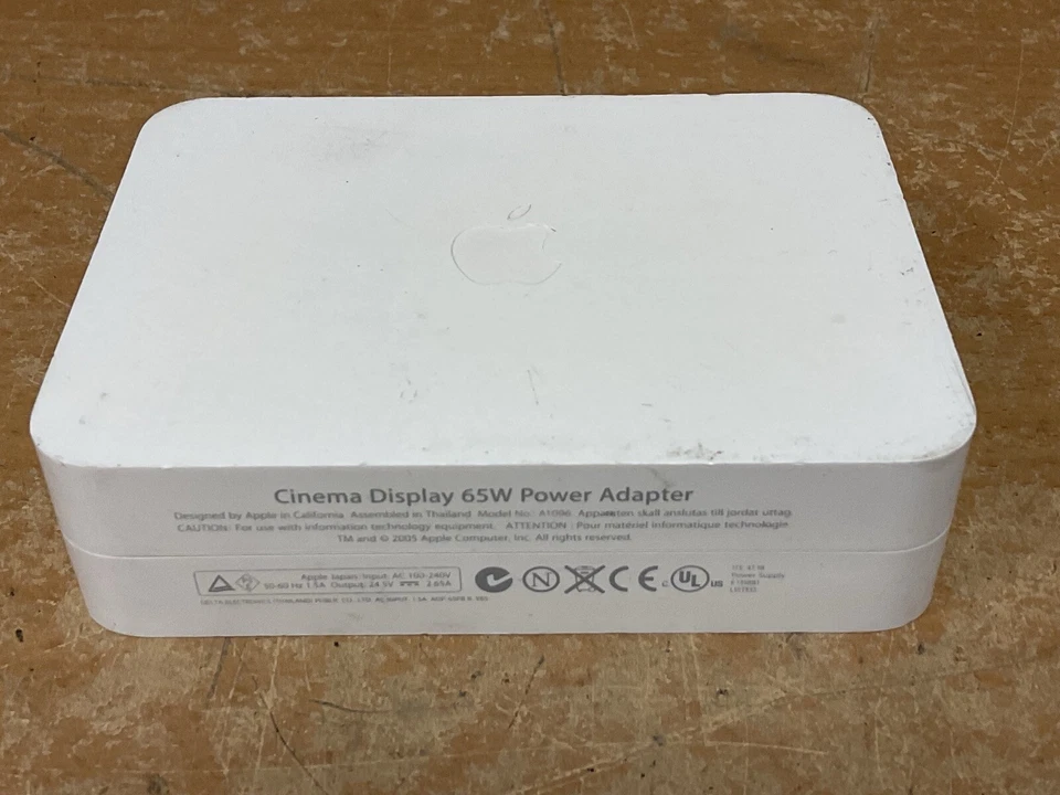 Apple A1096 Cinema Display Power Supply Adapter 65W Monitor Cable - Image 1 of 4
