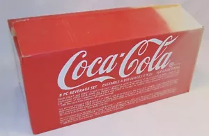 VINTAGE Coca-Cola Drinking Glasses Bell-Shaped Set of Eight 8 NEW in Box 1995 - Picture 1 of 8