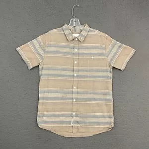Modern Amusement Shirt Mens Medium Multicolor Striped Button Up Casual Dad - Picture 1 of 6