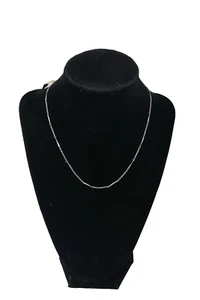 Trifari silberfarbene 16 Zoll zarte zierliche Kette Halskette mit Etikett - Bild 1 von 6