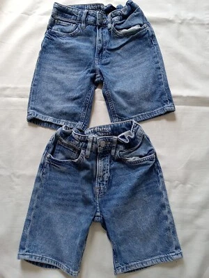 2 pantalones cortos de mezclilla H&M para niños talla 6 azul lavado claro cómodos elásticos cintura ajustable Foto 1 de 4