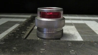 Hubbel - Killark C-6093 Red Glass Pilot Light Cover / Lens, Aluminum Housing  - Image 1 of 4