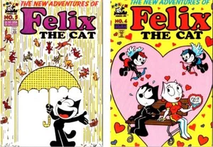 2~4X6 Postcards  FELIX THE CAT Repro Comic Book Covers~Animation NEW ADVENTURES - Picture 1 of 5