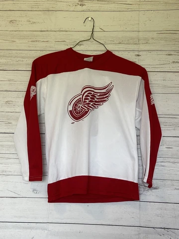 Vintage Detroit Red Wings Jersey Sergei Fedorov Off The Bench Youth Large USA Cover