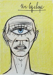 Buffet Bernard: Un Cyclops - Lithography Original - Referenced, 1967, Mourlot - Picture 1 of 6