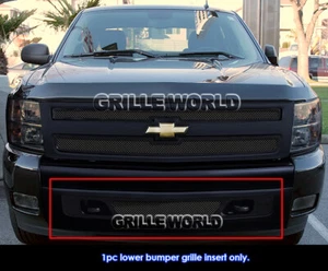 Fits 2007-2013 Chevy Silverado 1500 Bumper Black Mesh Grille Grill Insert - Bild 1 von 2