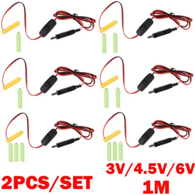 2PC AA/AAA 3V/4.5V/6V Battery Eliminator USB Power Supply Cable Replace UK