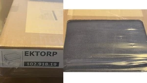 IKEA EKTORP Cover for footstool / Ottoman, Kniva Blue,102.918.19,Denim Effect - Picture 1 of 3