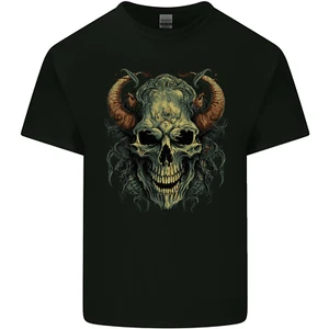 Devil Skull Demon Grim Reaper Satan Kids T-Shirt Boys Girls - Picture 1 of 3