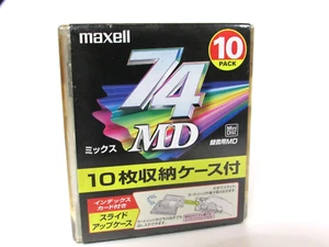 New/Factory Sealed. 1 x Maxell - 10 pack minidisc with storage case. 74 mins. - Picture 1 of 3