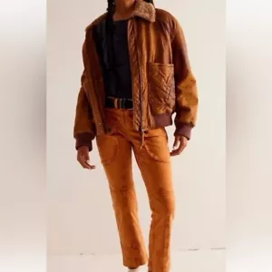 Free People Hot In It Moto Pants We The Free Low Slung Pocket Caramel Cafe 6 NWT - Picture 1 of 13
