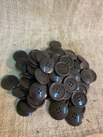 Antique vintage brown plastic buttons 87 pcs  made in Slovakia Cover