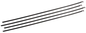 Corbatas de bloqueo de acero inoxidable DEI 14"" cabezales envolventes de cabeza con cremallera térmica metal seguro - Imagen 1 de 1