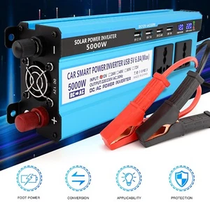 5000W Power Inverter Intelligent LCD Digital Display DC 12V to AC 220V Converter - Picture 1 of 10