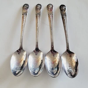 WM Rogers Manufacturing Co Presidential Collectible Silver Spoons Set of 4 - Picture 1 of 17