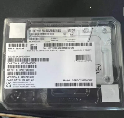 New Intel D3 S4520 960GB 2.5" 6Gb/s SATA III SSDSC2KB960GZ01 SSD - Image 1 of 3