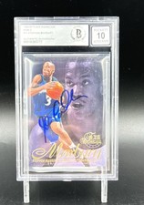 Stephon Marbury Signed 1996-97 Flair Showcase Row 2 Card Beckett BAS 10 Auto RC