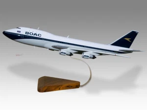 Boeing 747-100 BOAC Handmade Solid Mahogany Wood Handcrafted Display Model - Picture 1 of 13