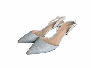 Roland Cartier Silver Glitter Shoes Size 7 BNWOB - Picture 1 of 1