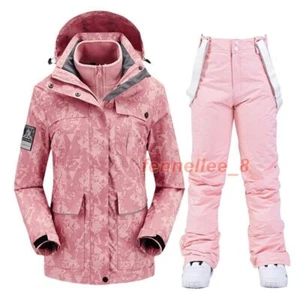 Ski Suit Women Skiing Snowboarding Clothes Ski Jackets Snow Jacket + Pants - Picture 1 of 41