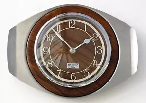 NUEVO 27cm Reloj de Pared Estilo Mediados de Siglo - Estilo Retro Vintage Cromo Francés Regalo - Imagen 1 de 4
