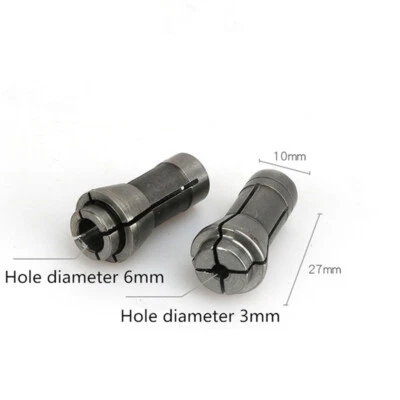 2pcs/set Die Grinder Router 3/6mm Adapter Chuck Shank Drill Collet Holds Chuck - Image 1 of 4