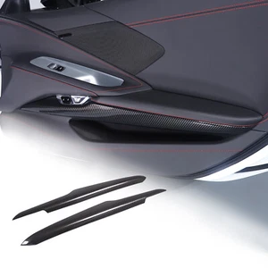 ABS Carbon Door Lock Lower Decorative Panel Trim Cover For Corvette C8 2020-2024 - Picture 1 of 13