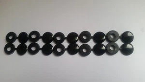 10 x Schraubkappen schwarz Kunststoff Schraubdeckel klappbar passt Stärke 6-8 - Bild 1 von 1
