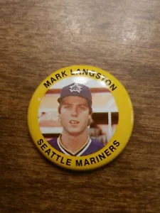 VINTAGE 1984 FUN FOODS Mark Langston Seattle Mariners PIN BUTTON # 18 - Picture 1 of 2