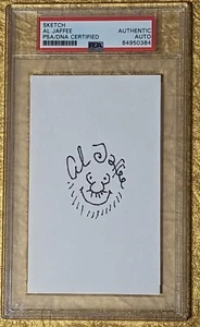 Al Jaffee Mad Magazine PSA/DNA Authenticated Autograph Signed Hand Drawn Sketch - Picture 1 of 2