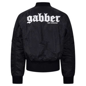 100% HARDCORE Bomberjacke "Gabber" | Black | Schwarz Herren Winter Gabber - Picture 1 of 3