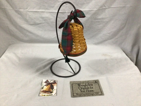 Longaberger wrought iron bell hanger with basket tassle Cover