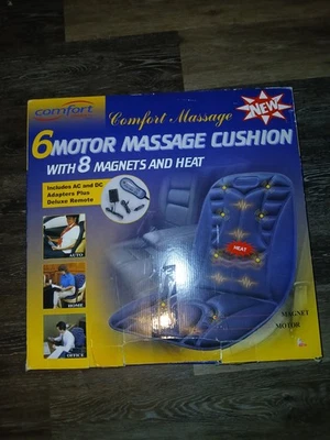 COMFORT MASSAGE CUSHION 6 MOTORS WITH 8 MAGNETS AND HEAT OPEN BOX  - Image 1 of 2