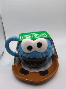 Set tazza e piatto ceramica Sesame Street Cookie Monster NUOVA USCITA nuovo con etichetta - Foto 1 di 3