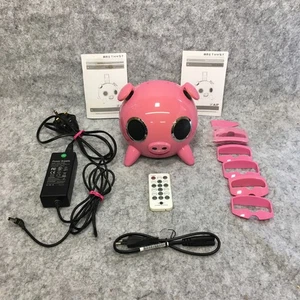 Amethyst Pink Pig Dockingstation iPod Lautsprecher mit Fernbedienung Stromkabel Adapter - Bild 1 von 8