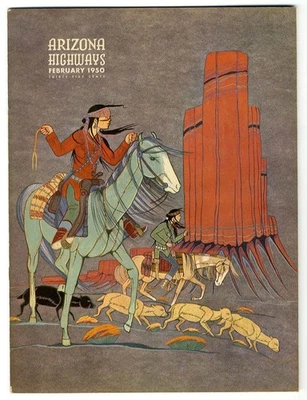 ARIZONA HIGHWAYS 1950 Feb ARTISTS Harrison Begay GERALD NAILOR Pop Chalee etc Foto 1 de 4