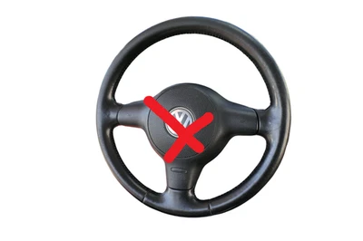 VW Polo 6N2 Lupo Lenkrad Sportlenkrad Leder 3-Speichen Lederlenkrad 6X0419091G - Bild 1 von 4