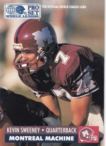 1991 Pro Set #17 Kevin Sweeney Montreal WFL + (Ja 4 kostenlose Mystery Karten) - Bild 1 von 2