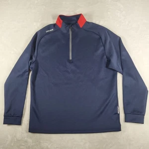 Druids Quarter Zip Jacket Men's XL Navy Blue Pullover Golf Performance Active - Picture 1 of 8