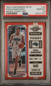 Paolo Banchero 2022 Contenders Optic #18 Rookie RED Prizm SP - PSA 10 - POP 17 - Imagen 1 de 2