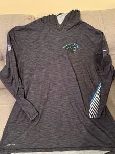 Nike Dri-Fit NFL On Field Carolina Panthers Long Sleeve Hoodie Shirt Men’s XXL - Picture 1 of 4